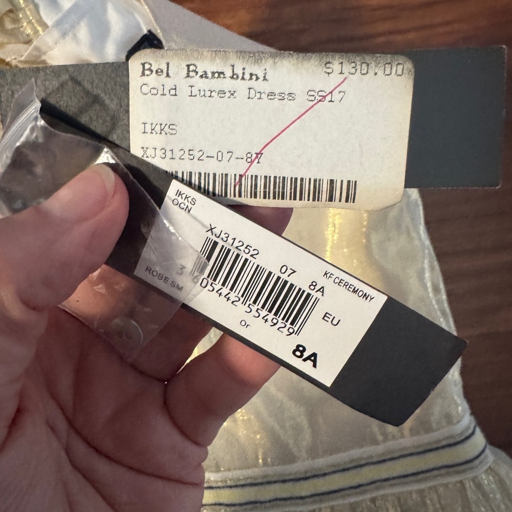 Ikks Cream Lurex Dress - Picture 3 of 4